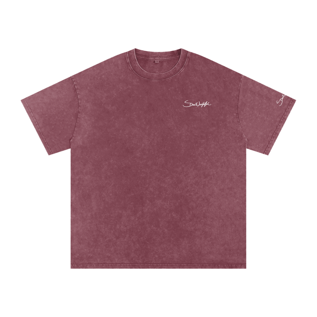 Snow Washed Oversized Cotton T-Shirt