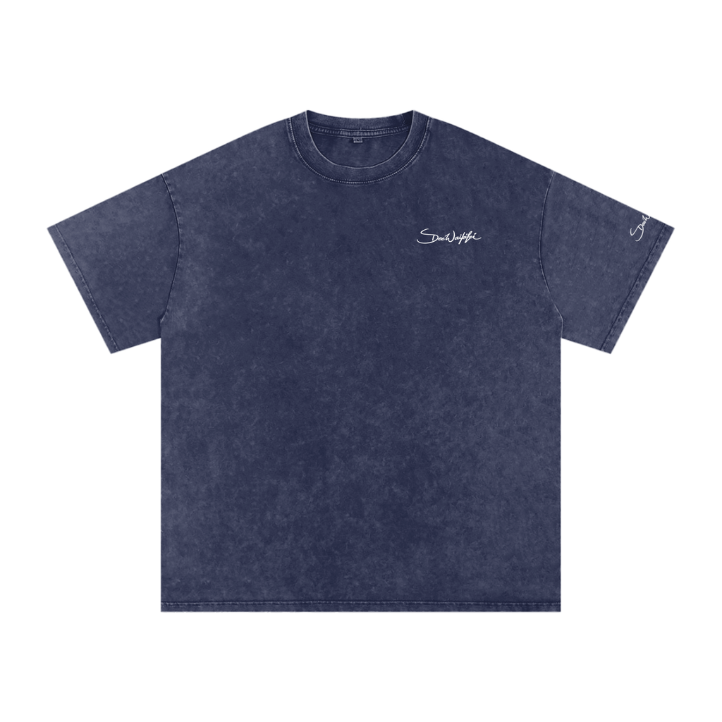 Snow Washed Oversized Cotton T-Shirt