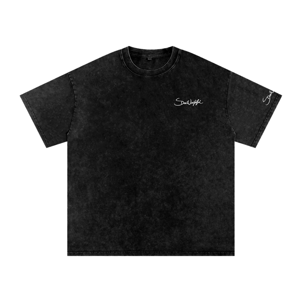Snow Washed Oversized Cotton T-Shirt