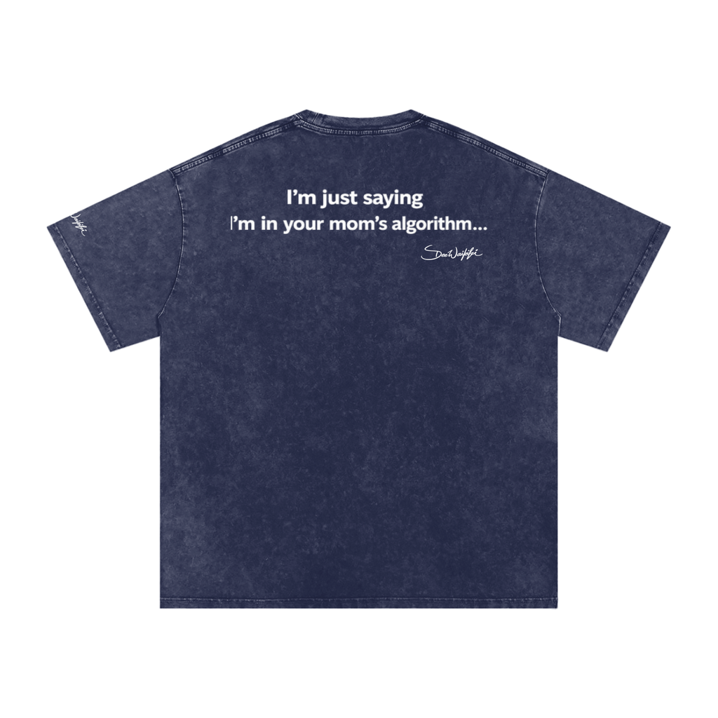 Snow Washed Oversized Cotton T-Shirt