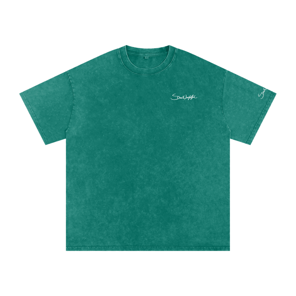 Snow Washed Oversized Cotton T-Shirt