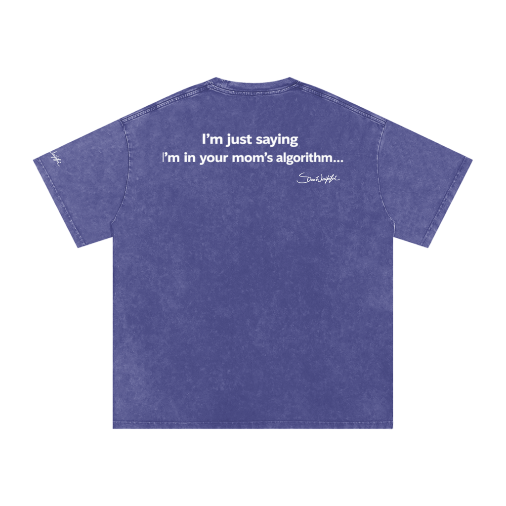 Snow Washed Oversized Cotton T-Shirt