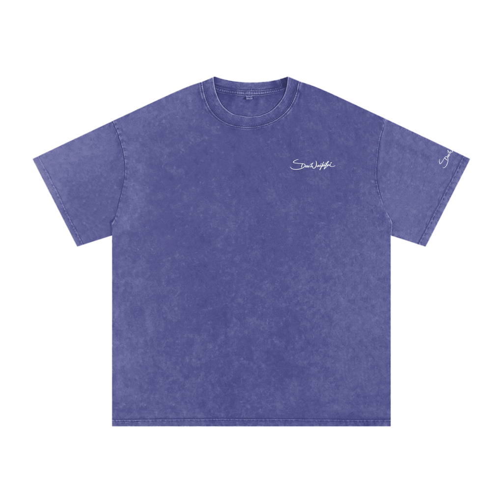 Snow Washed Oversized Cotton T-Shirt