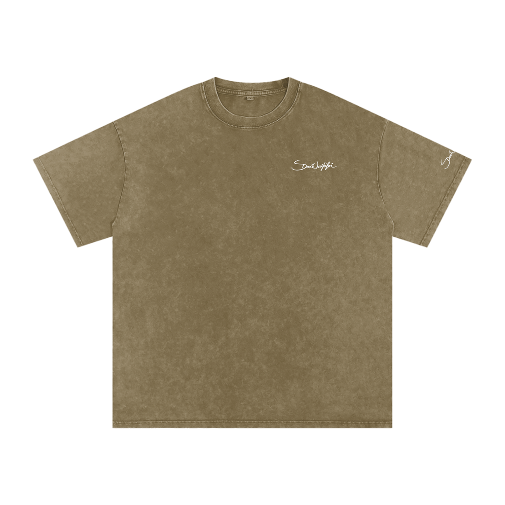 Snow Washed Oversized Cotton T-Shirt