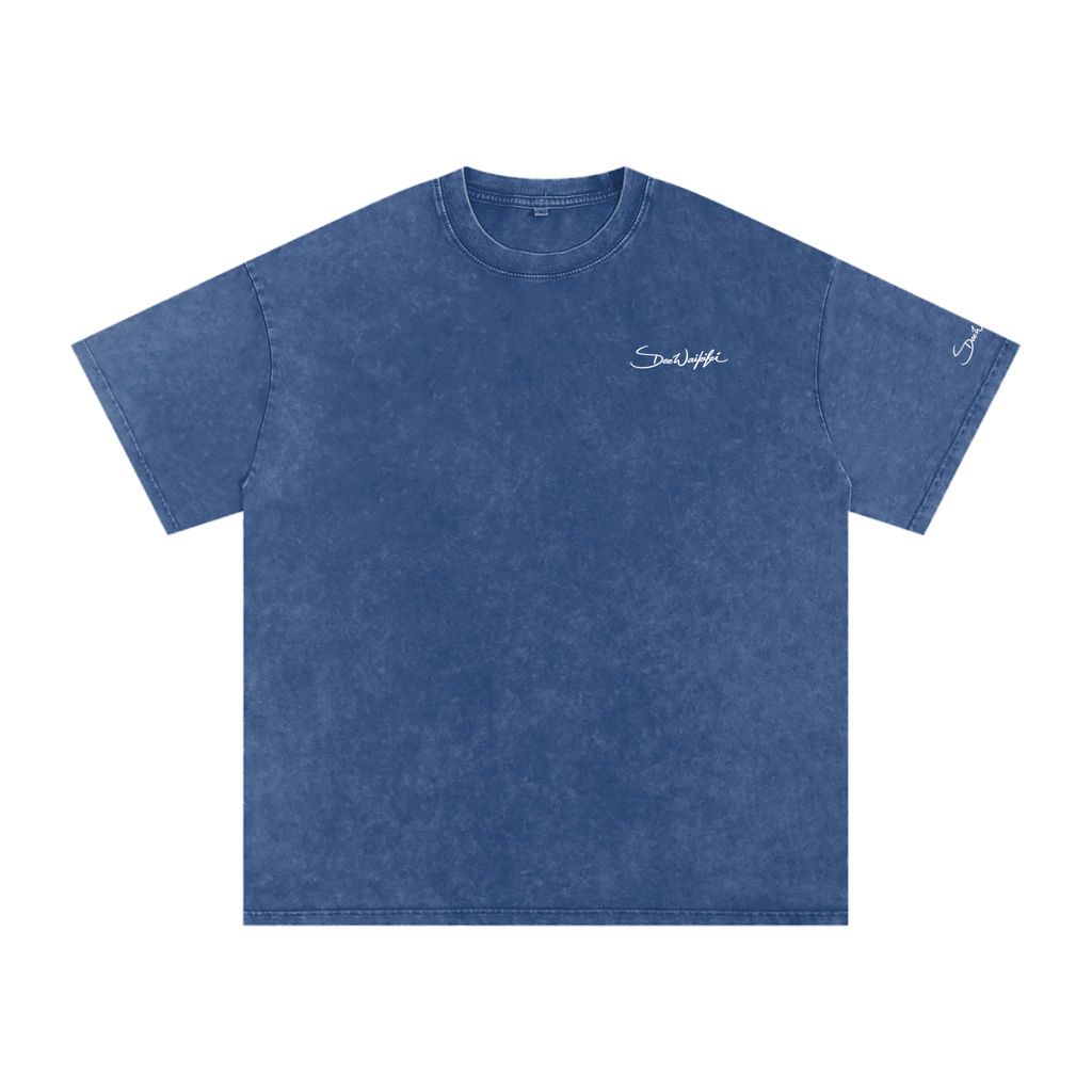 Snow Washed Oversized Cotton T-Shirt